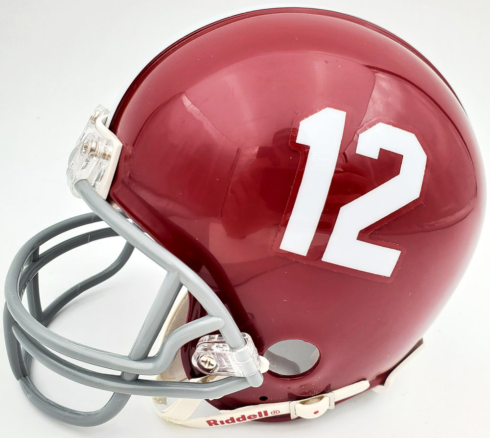 Devonta Smith Autographed Alabama Crimson Tide Mini Helmet "Heisman 2020" Beckett Beckett Image a