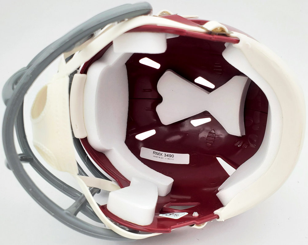 Devonta Smith Autographed Alabama Crimson Tide Speed Mini Helmet Beckett Beckett Image a