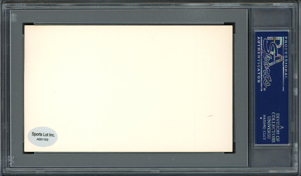 Dick Aylward Autographed 3X5 Index Card Cleveland Indians PSA/DNA Image a