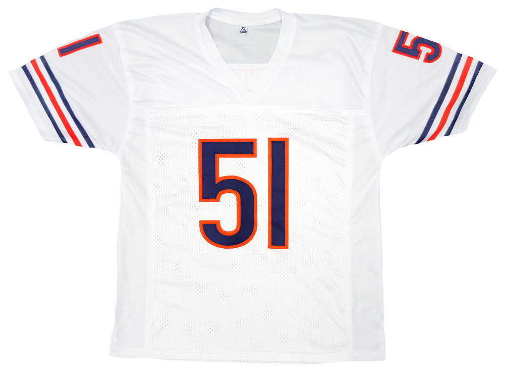 Chicago Bears Dick Butkus Autographed White Jersey Beckett Beckett Witness #210525 Image a
