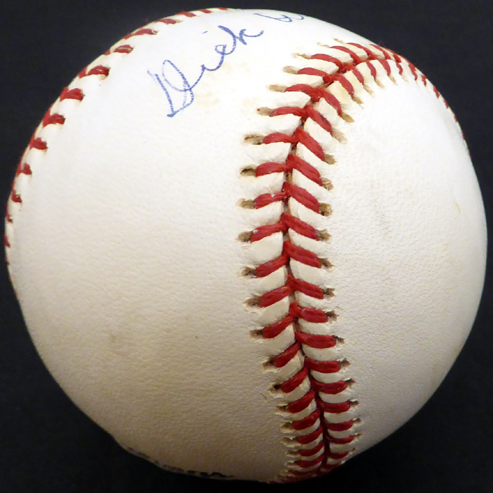 Dick Whitman Autographed Official Nl Baseball Brooklyn Dodgers Beckett Beckett Image a