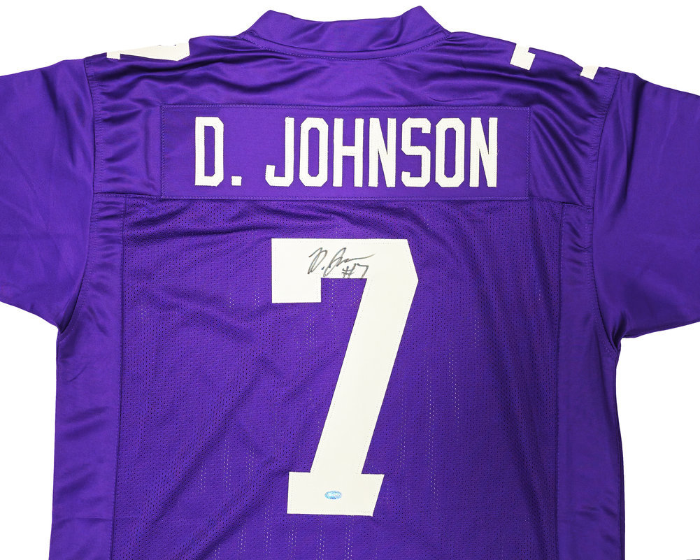 Washington Huskies Dillon Johnson Autographed Purple Jersey Mcs Holo #222081 Image a