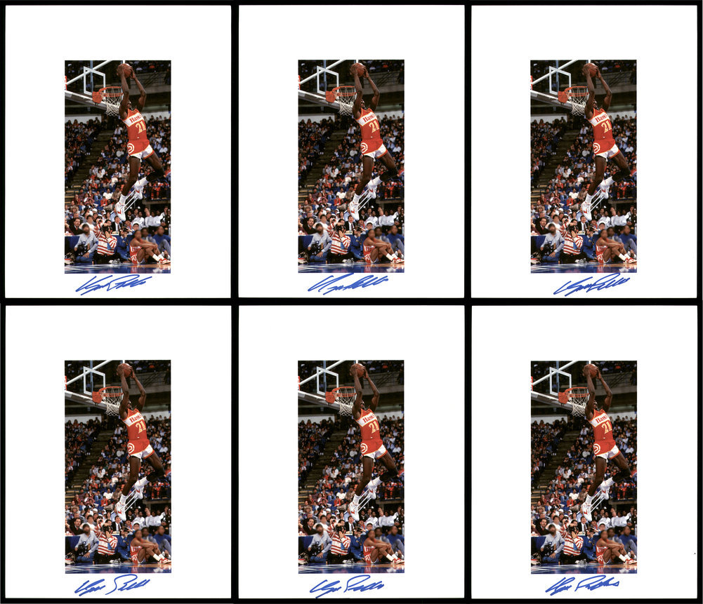 Dominique Wilkins Autographed 8.5X11 Photo 12 Count Lot Atlanta Hawks #194012 Image a