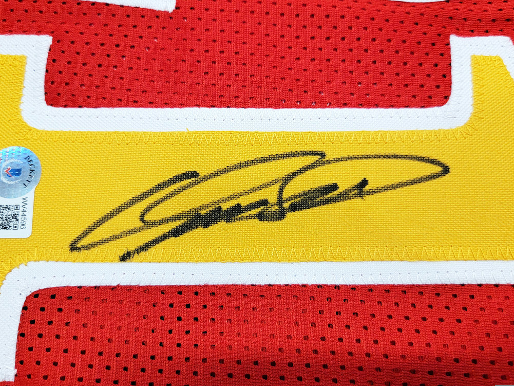 Atlanta Hawks Dominique Wilkins Autographed Red Jersey Beckett Beckett Witness #207966 Image a