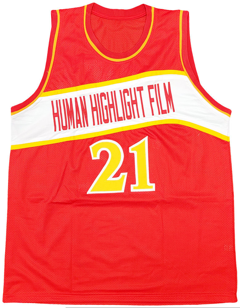 Atlanta Hawks Dominique Wilkins Autographed Red Jersey Beckett Beckett Witness #207966 Image a
