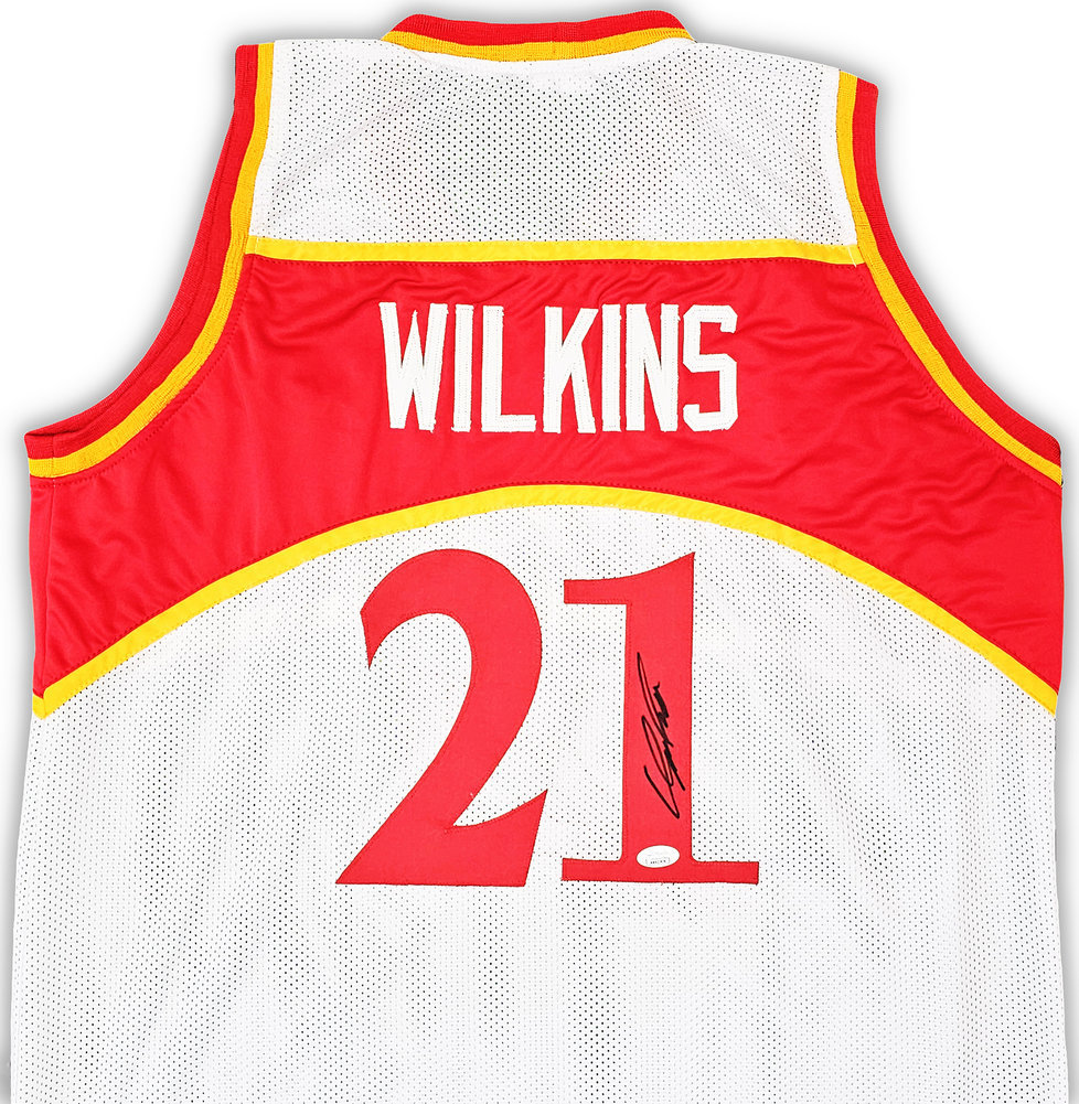 Atlanta Hawks Dominique Wilkins Autographed White Jersey JSA Image a