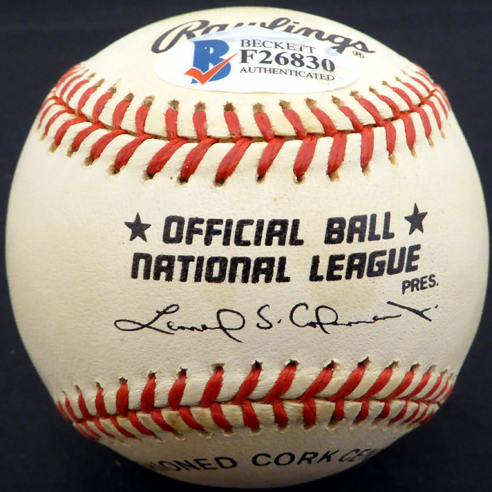 Don Gross Autographed Official Nl Baseball Cincinnati Reds, Pittsburgh Pirates Beckett Beckett Image a