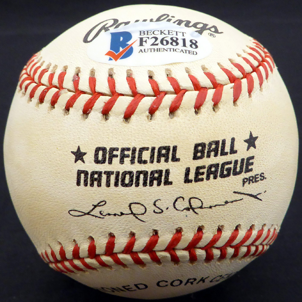 Don Gross Autographed Official Nl Baseball Cincinnati Reds, Pittsburgh Pirates Beckett Beckett Image a