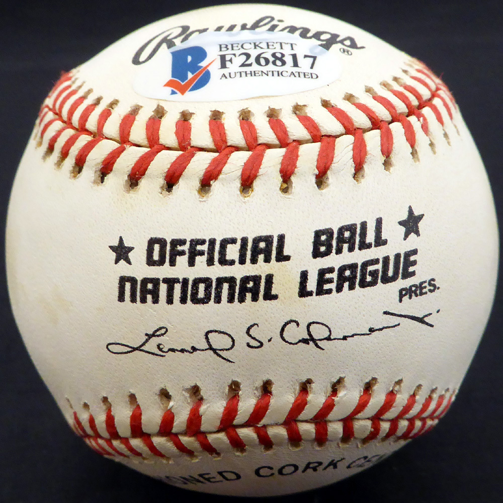 Don Gross Autographed Official Nl Baseball Cincinnati Reds, Pittsburgh Pirates Beckett Beckett Image a