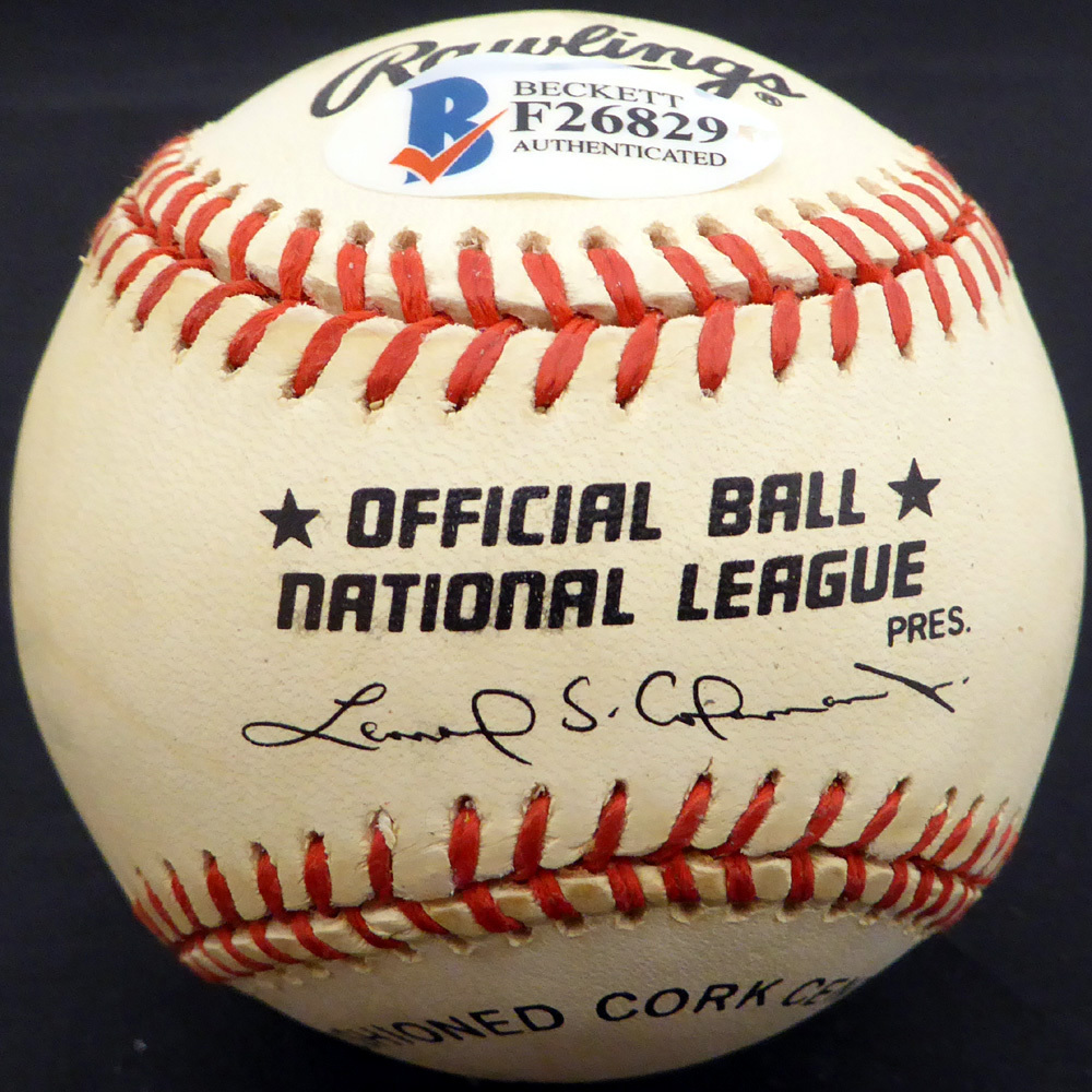 Don Gross Autographed Official Nl Baseball Cincinnati Reds, Pittsburgh Pirates Beckett Beckett Image a