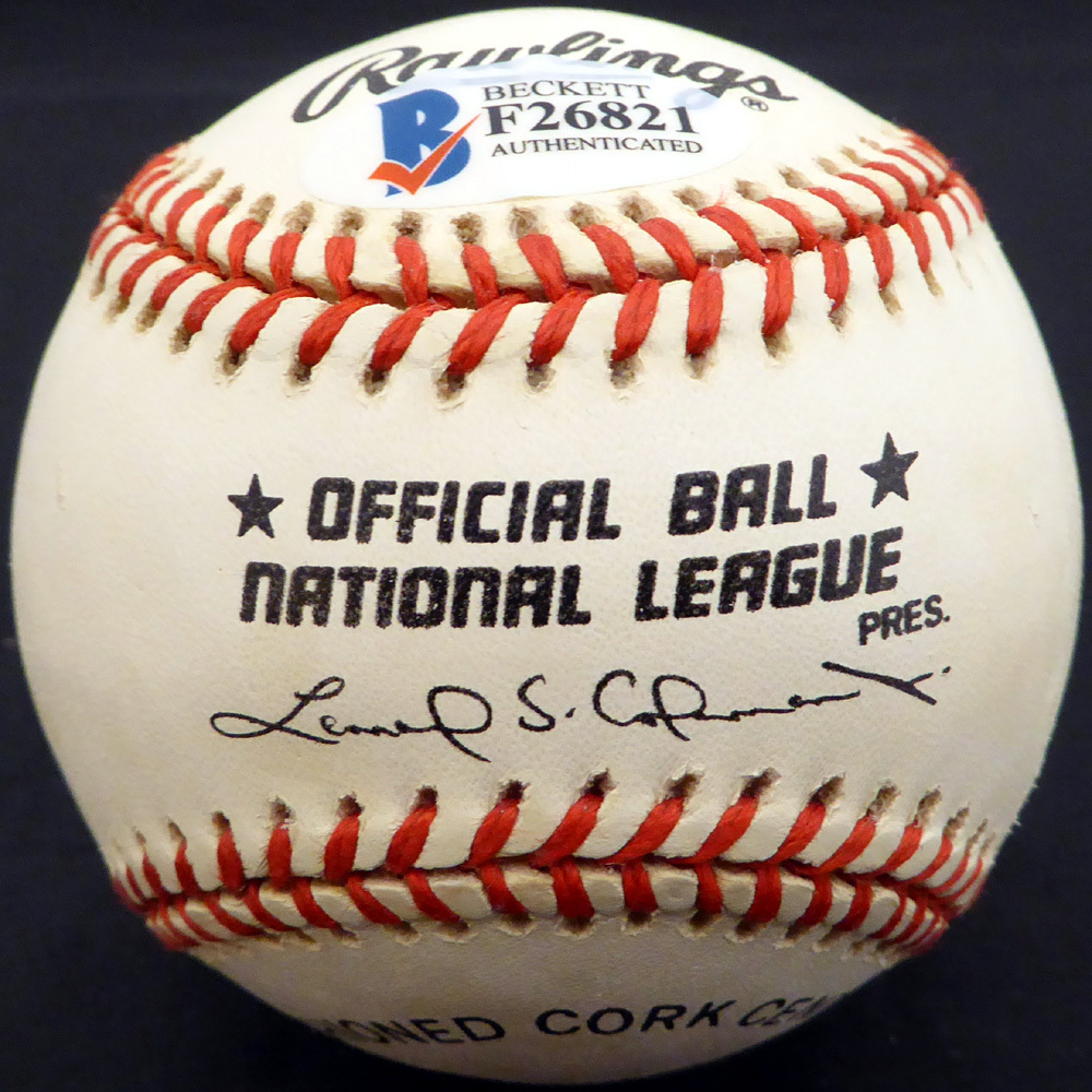 Don Gross Autographed Official Nl Baseball Cincinnati Reds, Pittsburgh Pirates Beckett Beckett Image a