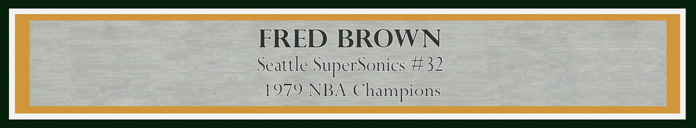 Downtown Fred Brown Autographed Framed 8X10 Photo Seattle Supersonics Mcs Holo #200390 Image a