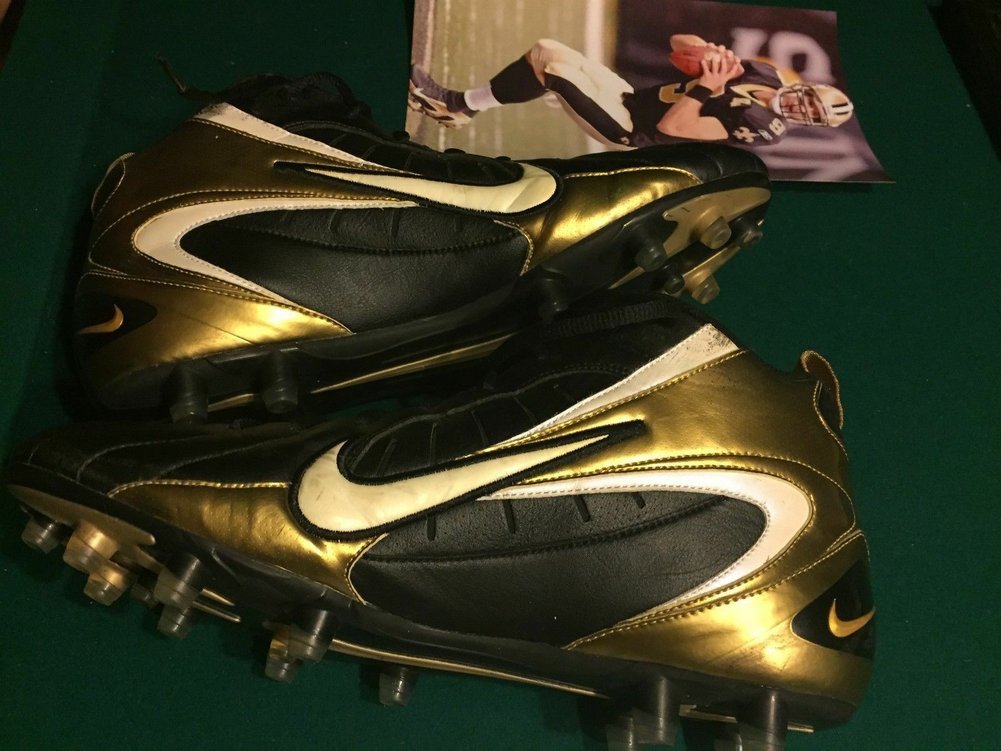 Drew Brees Autographed Signed First Career Playoff Win Game Worn 2006 Nfc Cleats JSA COA Image a
