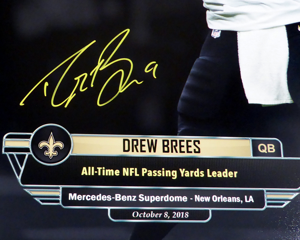 Drew Brees Autographed Framed 16X20 Photo New Orleans Saints Beckett Beckett Image a