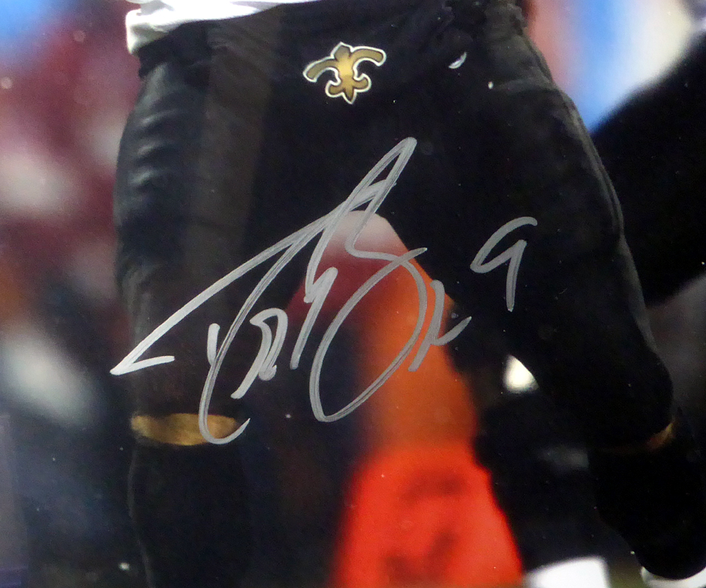 DREW BREES AUTHENTIC AUTOGRAPHED SIGNED FRAMED 16X20 PHOTO 