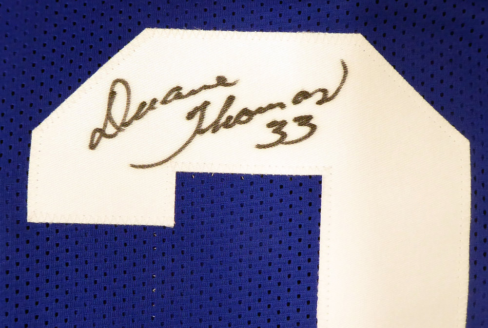Dallas Cowboys Duane Thomas Autographed Blue Jersey Beckett Beckett Image a