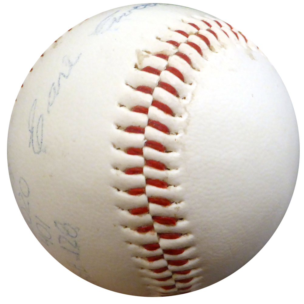 Earl Averill Autographed Seattle Mariners Logo Baseball Cleveland Indians Beckett Beckett Image a
