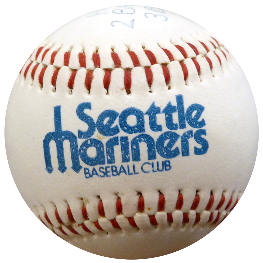 Earl Averill Autographed Seattle Mariners Logo Baseball Cleveland Indians Beckett Beckett Image a