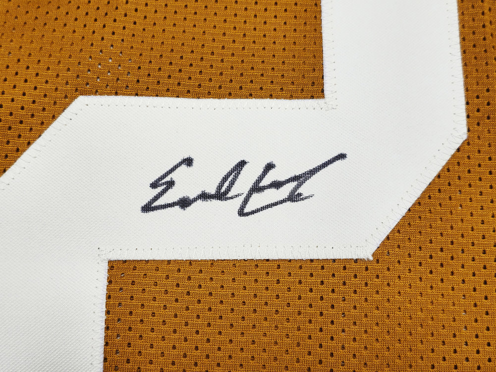 Texas Longhorns Earl Campbell Autographed Orange Jersey "Ht 77" JSA Image a