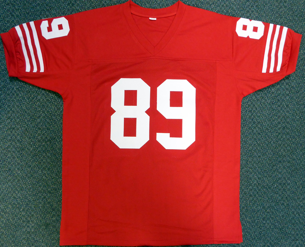 San Francisco 49Ers Earl Cooper Autographed Red Jersey PSA/DNA Image a