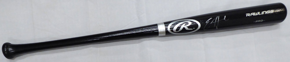 Ed Howard Autographed Rawlings Bat Chicago Cubs (Light Signature) Beckett Beckett Image a