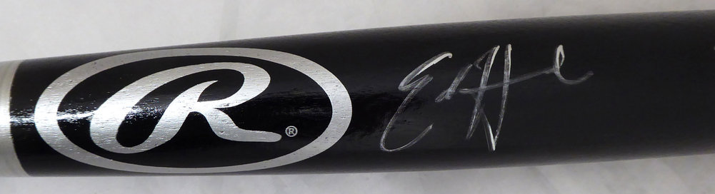Ed Howard Autographed Rawlings Bat Chicago Cubs (Light Signature) Beckett Beckett Image a