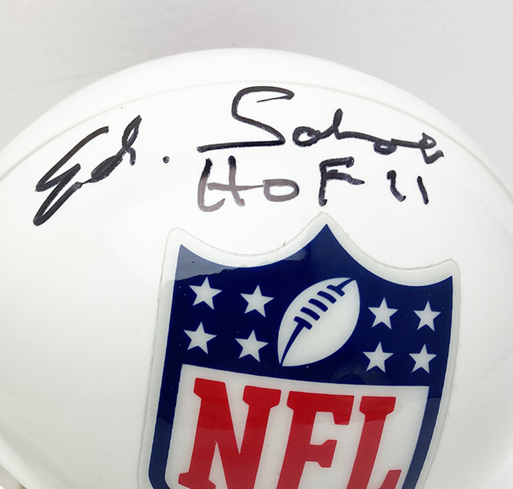 Ed Sabol Autographed Signed NFL Logo Mini Helmet with HOF 11 Inscription - JSA Authentic Image a