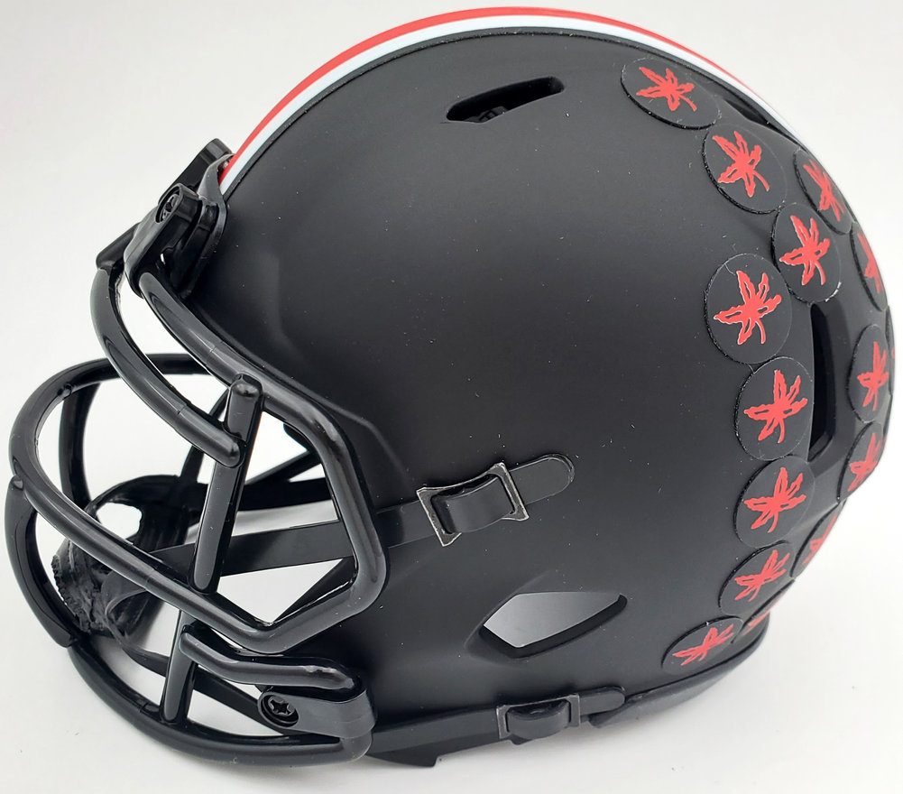 Eddie George Autographed Signed Ohio State Buckeyes Eclipse Black Speed Mini Helmet "Heisman 95" Beckett Beckett Image a