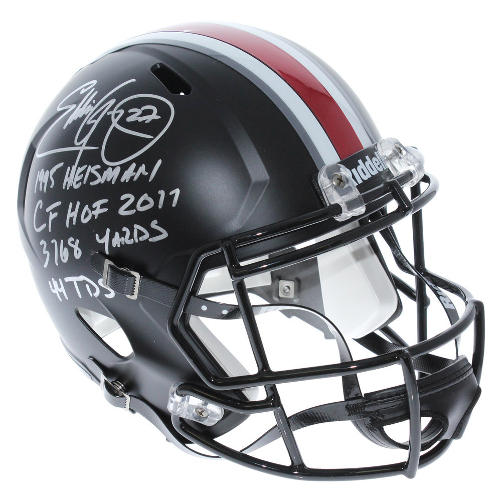 Eddie Ohio State Buckeyes Autographed Signed Black Riddell Full