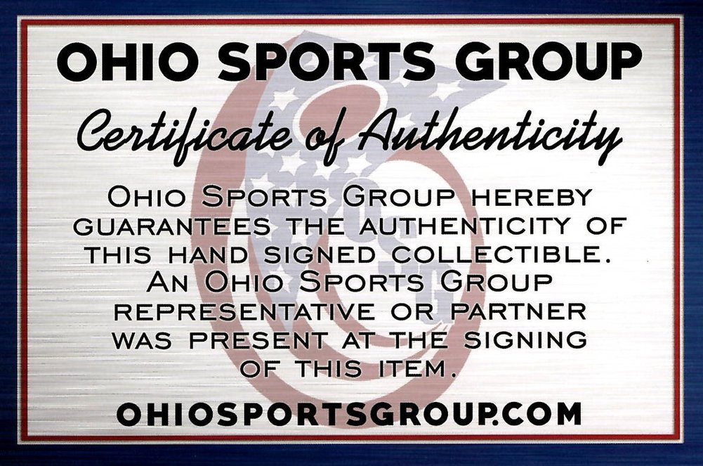 Eddie George Ohio State Buckeyes Autographed Signed Chrome Mini Helmet - Certified Authentic Image a