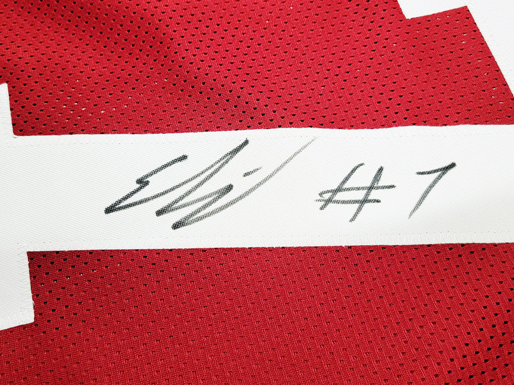 Alabama Crimson Tide Eli Ricks Autographed Red Jersey Beckett Beckett Witness #209473 Image a
