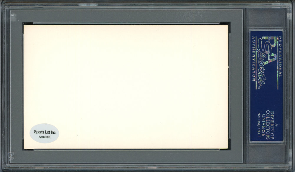 Elmer A. Eggert Autographed 3X5 Index Card Boston Red Sox PSA/DNA Image a