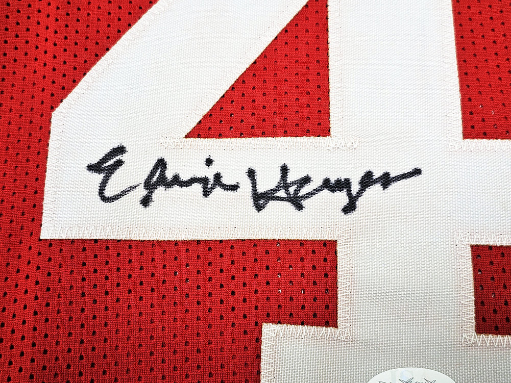 Houston Rockets Elvin Hayes Autographed Red Jersey JSA Image a