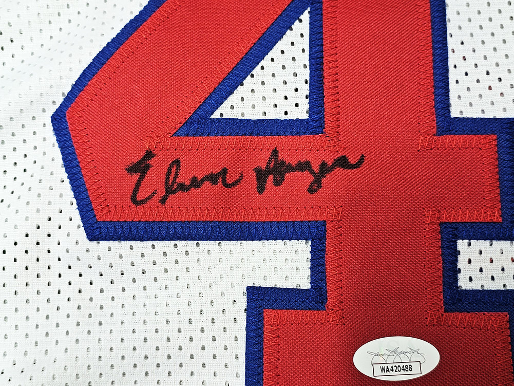 Houston Rockets Elvin Hayes Autographed White Jersey JSA Image a