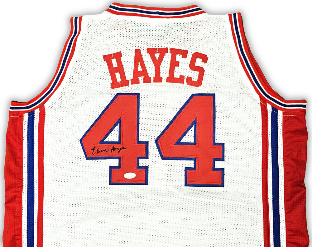 Houston Rockets Elvin Hayes Autographed White Jersey JSA Image a