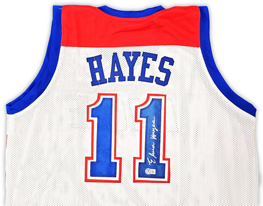 Washington Bullets Elvin Hayes Autographed White Jersey Beckett Beckett Qr #215765 Image a