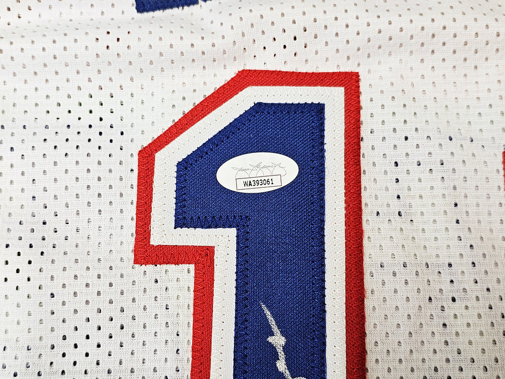 Washington Bullets Elvin Hayes Autographed White Jersey JSA Image a