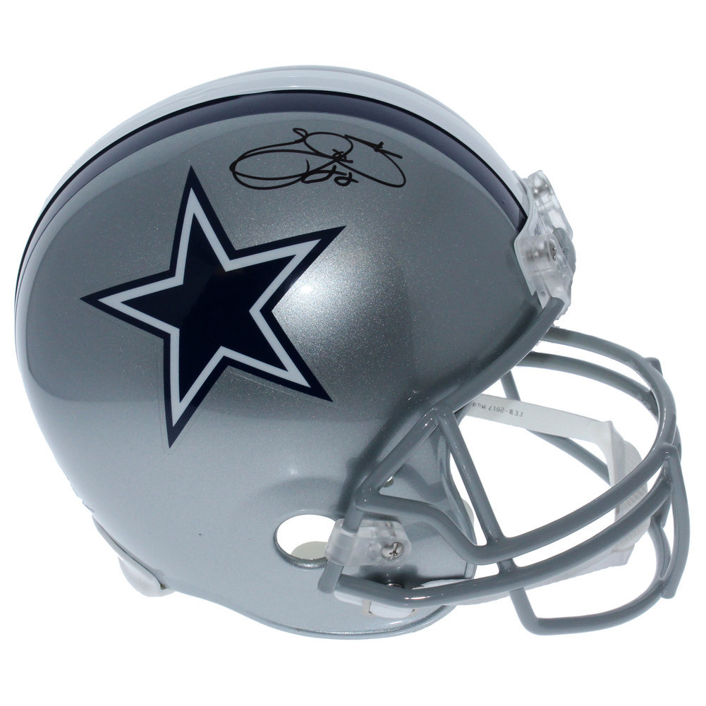 Emmitt Smith Dallas Cowboys Autographed Signed Riddell Full Size Replica Helmet - PSA/DNA Authentic