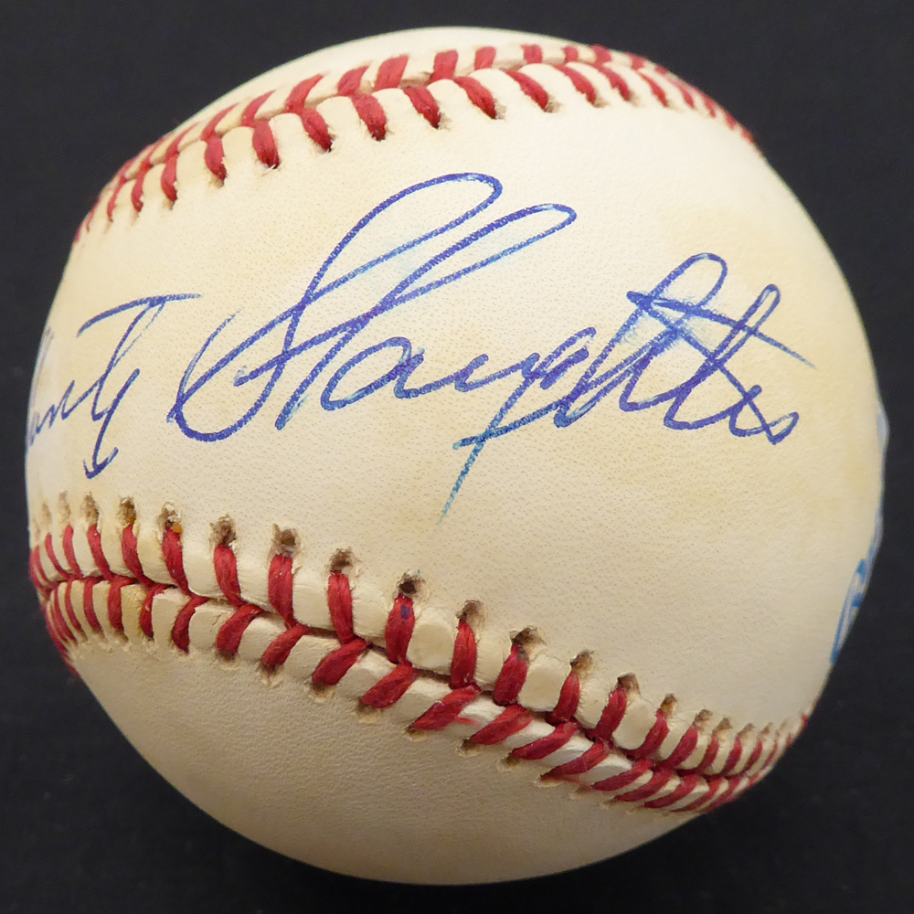 Enos Slaughter Autographed Signed AL Baseball New York Yankees St