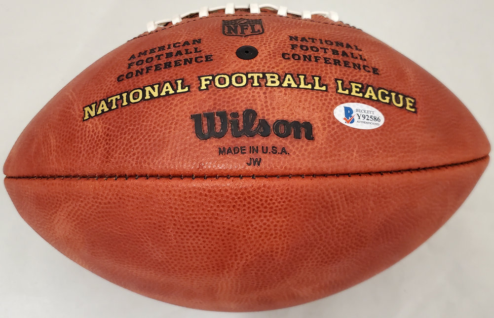 Ezekiel Elliot Autographed Official NFL Leather Football Dallas Cowboys Beckett Beckett Image a