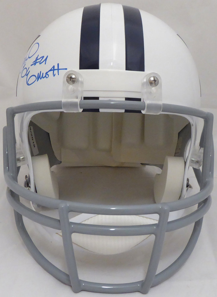 Ezekiel Elliott Autographed Dallas Cowboys Thanksgiving Full Size Replica  Helmet Beckett BAS Stock #146376