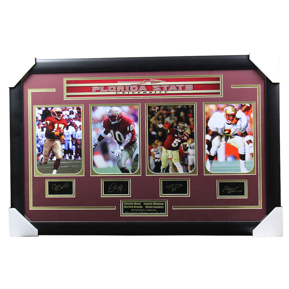 Facsimile FSU Brooks, Sanders, Ward Winston 24x30 Framed Photo Image a