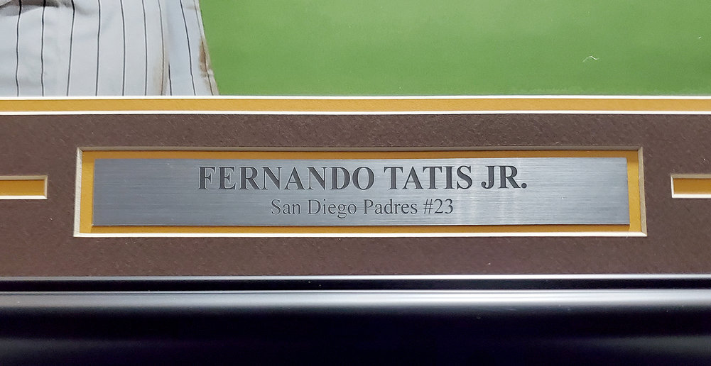 Framed AutographedSigned Fernando Tatis Jr. 33x42 India