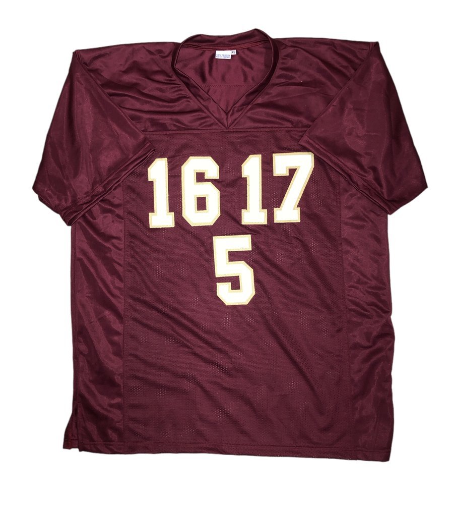 FSU 3 Heisman Weinke, Ward, Winston Signed Custom Garnet Heisman Jersey - JSA Image a