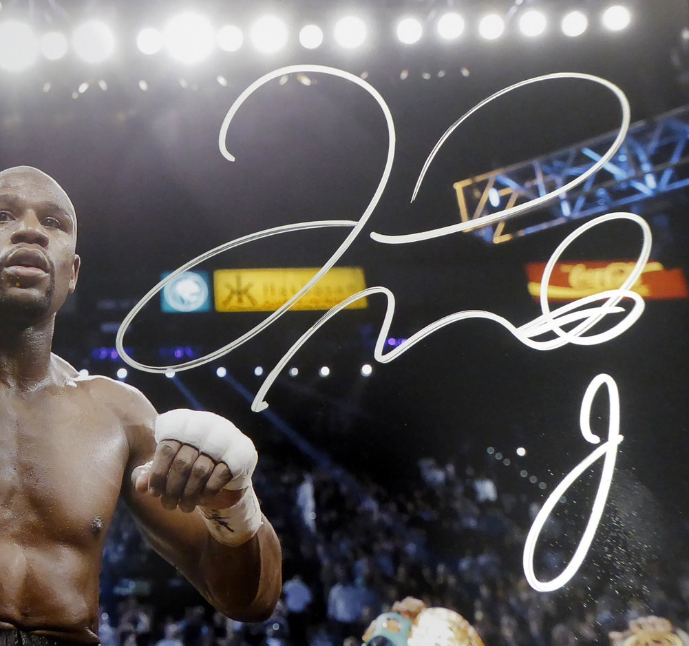 Floyd Mayweather Jr. Autographed 16X20 Photo Beckett Beckett Image a