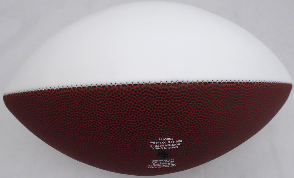 Frank Clark Autographed White Seattle Seahawks Logo Football Mcs Holo #137956 Image a
