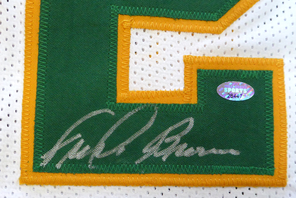 Seattle Sonics Fred Brown Autographed White Jersey Mcs Holo #106744 Image a