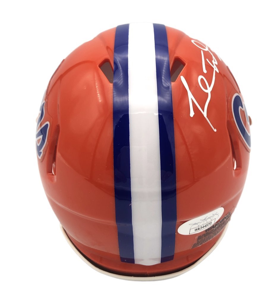 Fred Taylor Autographed Signed Florida Gators Riddell Speed Mini Helmet - JSA Authentic Image a