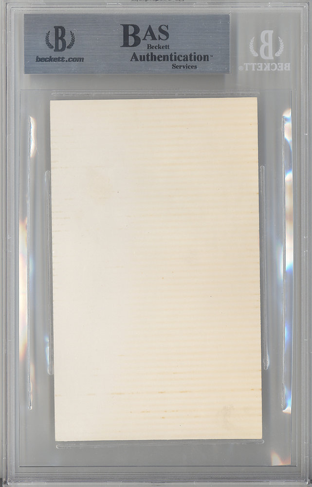 Freddy Lindstrom Autographed 3X5 Index Card New York Giants Beckett Beckett Image a