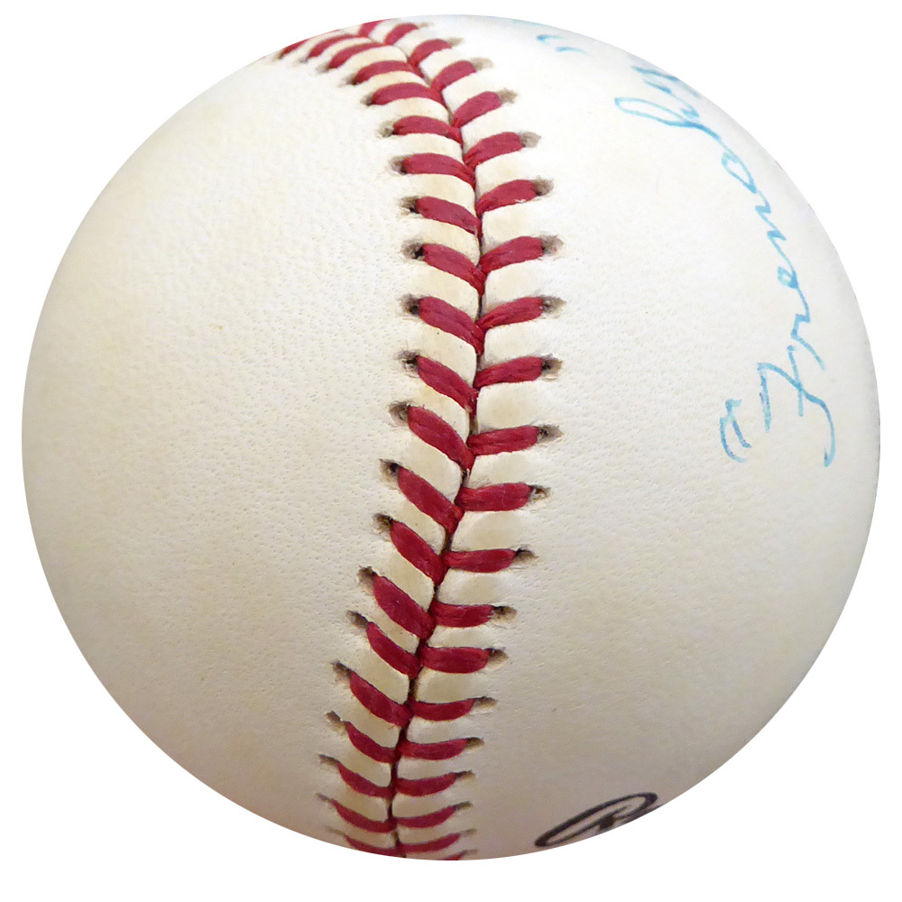 Frenchy Bordagary Autographed Official Nl Baseball Brooklyn Dodgers Beckett Beckett Image a